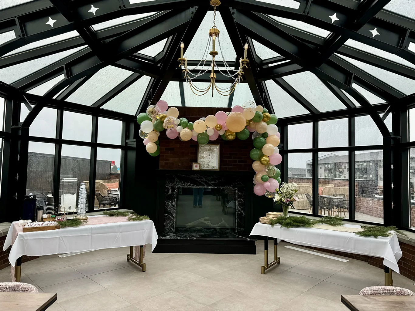 The Jewel Room at Kindred & Co. decorated for a party